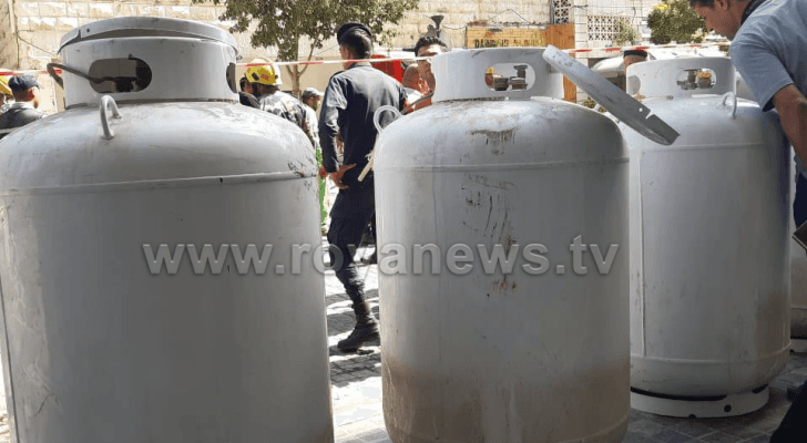 اسطوانة الغاز التي انفجرت في مطعم بشارع الرينبو