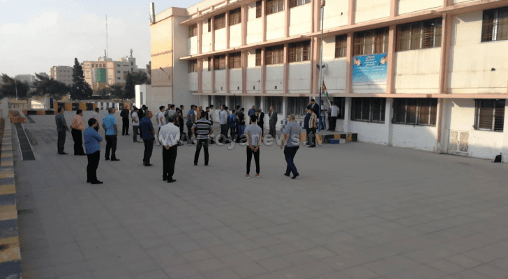 اضراب معلمات في مدرسة بمدينة اربد