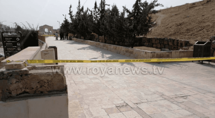 من مكان عملية الطعن في جرش