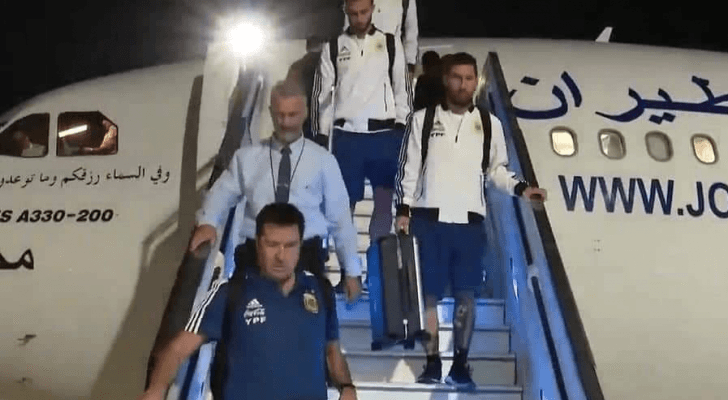وصول ميسي لتل أبيب على متن طائرة أردنية