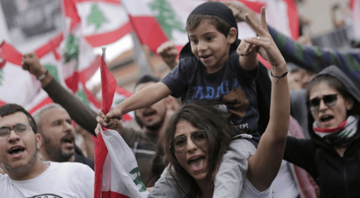 جانب من مظاهرات لبنان