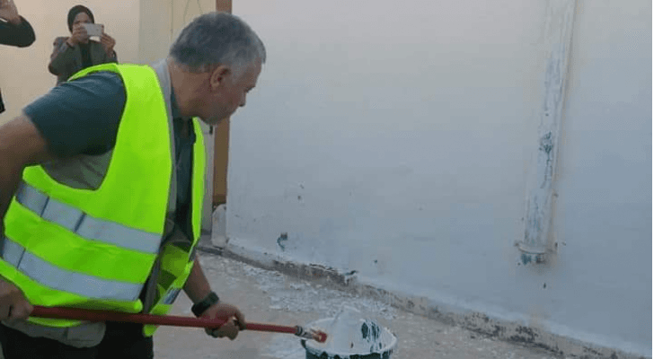 الملك يزور منطقة قصر الحلابات