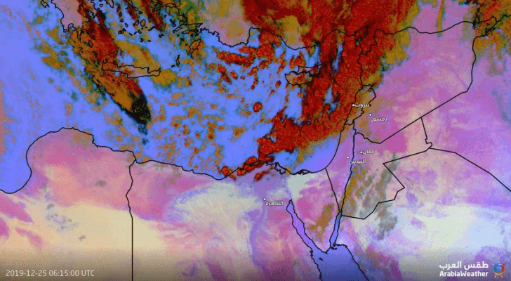 خريطة توضيحية من طقس العرب