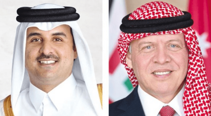 ملك الأردن وأمير قطر