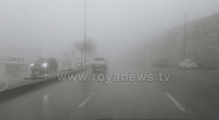 صورة للامطار في العاصمة عمان