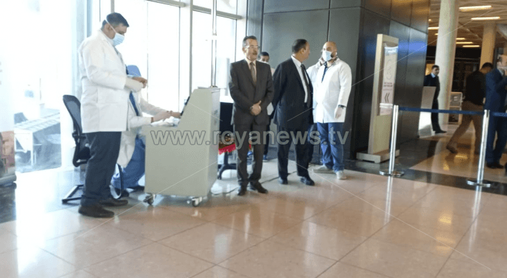 الماسحات الحرارية في مطار الملكة علياء الدولي