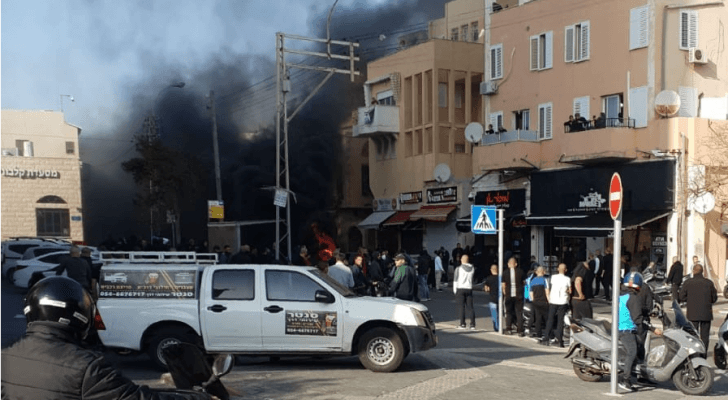 من المواجهات في مدينة يافا الاربعاء