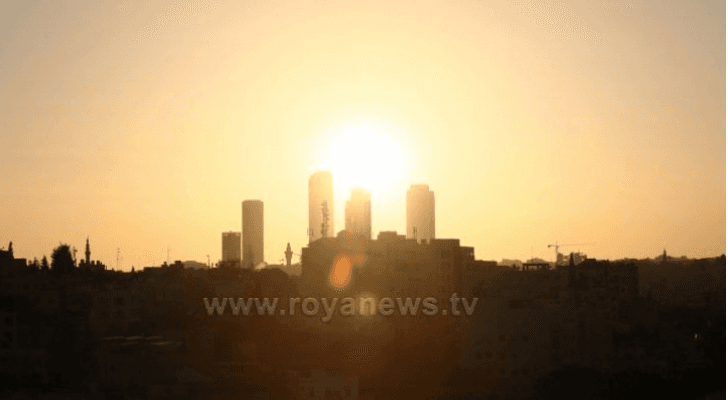 الجمعة.. تعمق تأثير الكتلة الهوائية الحارة على الأردن