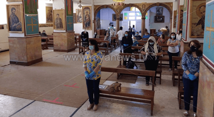 الكنائس في الأردن تفتح أبوابها أمام المصلين وسط إجراءات وقائية مشددة