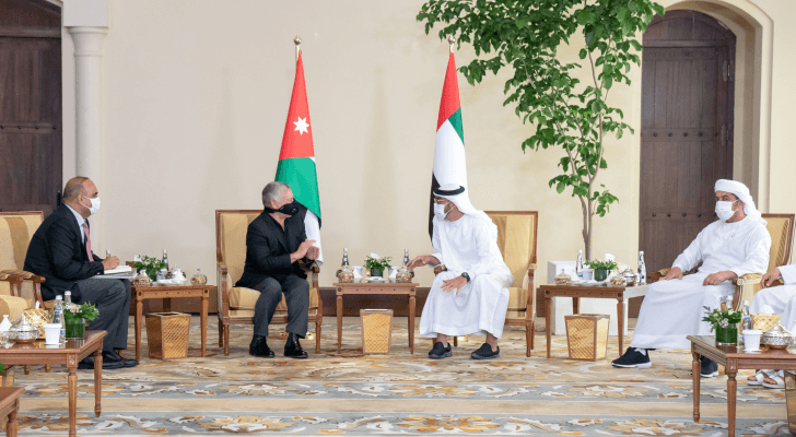 الشيخ محمد بن زايد يستقبل الملك عبد الله عاهل الأردن فى الإمارات