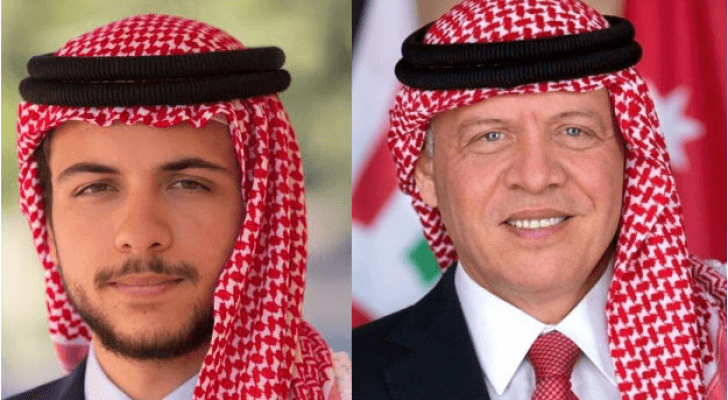 جلالة الملك عبدالله الثاني وسمو ولي العهد الامير الحسين بن عبدالله