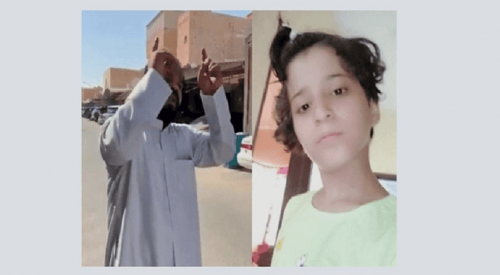 صورة للطفلة المجني عليها وأحد أقربائها