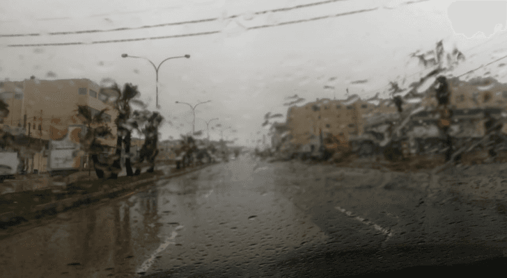 استمرار  تأثر الأردن بحالة عدم الاستقرار الجوي وتتركز في جنوب البلاد