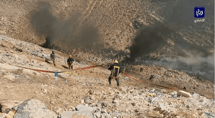 الصورة من مكان الحريق