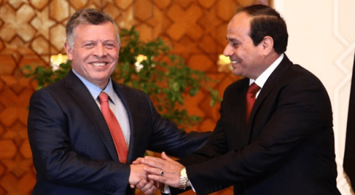 الرئيس السيسي والملك عبدالله الثاني