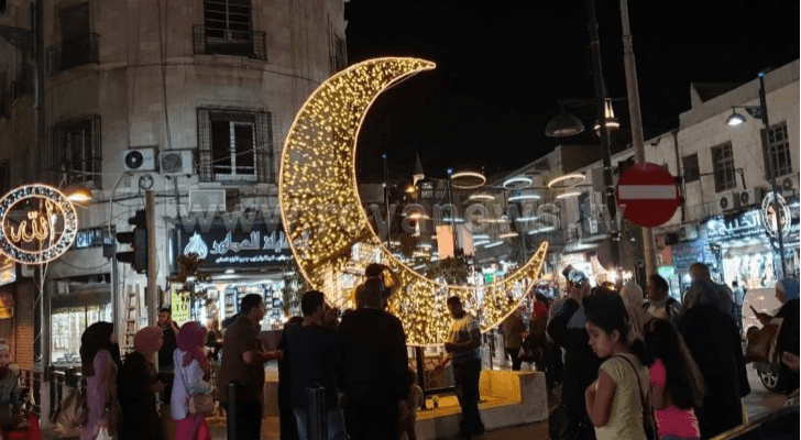 الأجواء خلال شهر رمضان المبارك في وسط البلد بعمان - ارشيفية