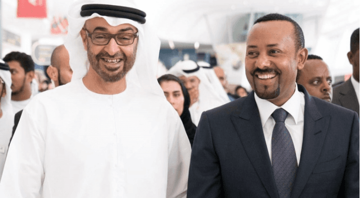 ولي عهد أبو ظبي الشيخ محمد بن زايد ورئيس الوزراء الأثيوبي آبي أحمد - ارشيفية