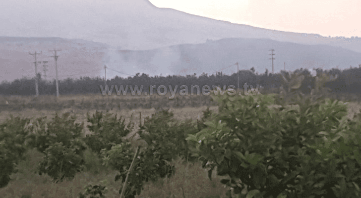 حريق في يمنطقة الباقورة