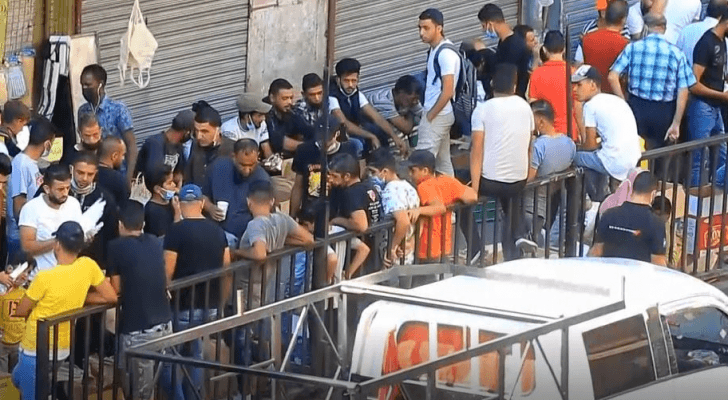 تجمعات في وسط البلد بالعاصمة عمان الجمعة