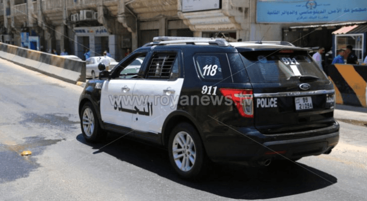 دورية شرطة في أحد شوارع العاصمة عمان