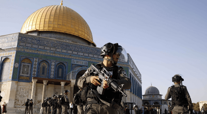 جنود من قوات الاحتلال الإسرائيلي في المسجد الأقصى - أرشيفية