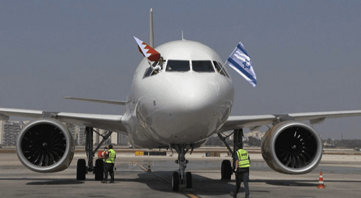أول رحلة جوية تجارية بحرينية تهبط في مطار تل أبيب