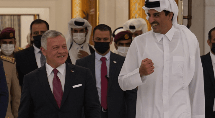 جلالة الملك عبدالله الثاني وأمير قطر سمو الشيخ تميم بن حمد