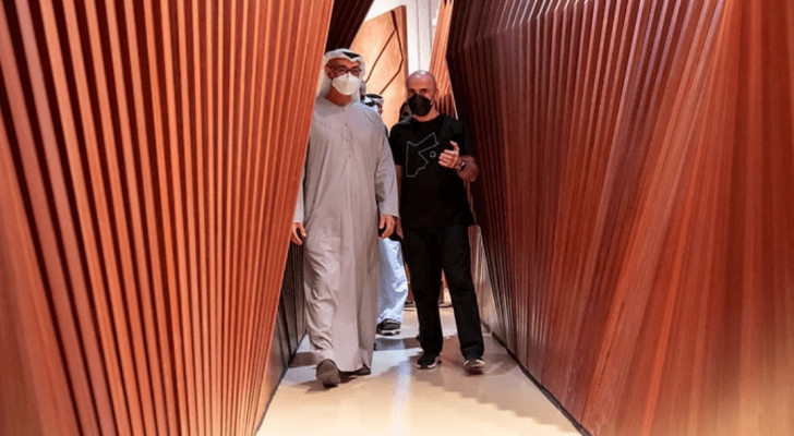 ولي عهد أبوظبي يزور الجناح الأردني في إكسبو 2020