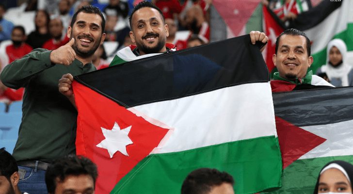 الجماهير الأردنية في المباراة