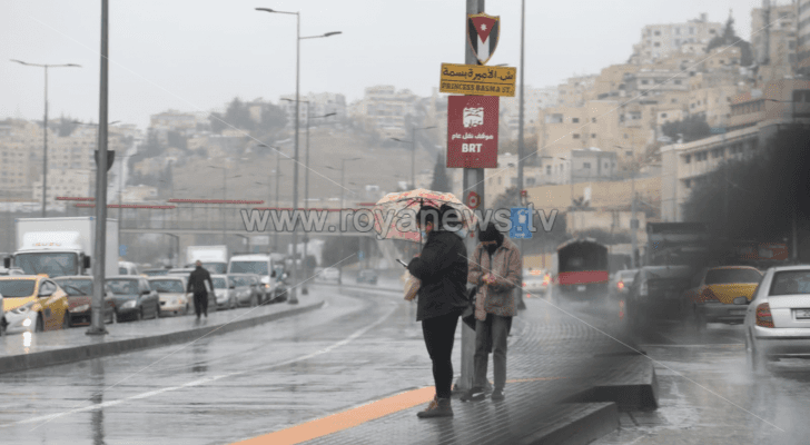 الامطار في العاصمة عمان