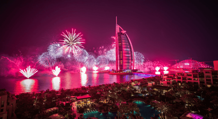 احتفالات دبي في احتفال العام الجديد 2022