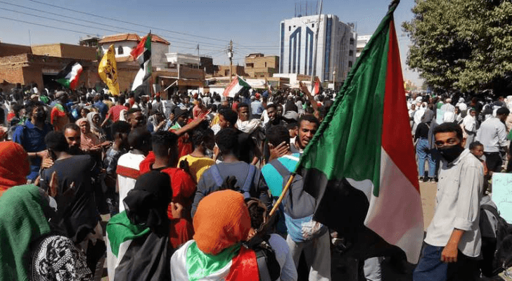 الصورة من المظاهرات في السودان - ارشيفية
