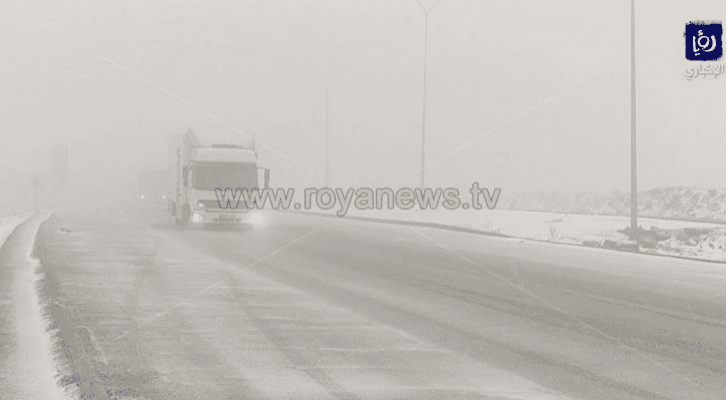 ثلوج في راس النقب - امس السبت