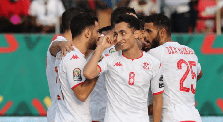 فرحة لاعبي تونس بتسجيلهم الأهداف في شباك موريتانيا