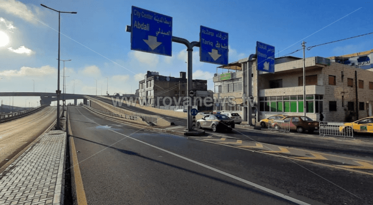 صورة لجسر المدينة الرياضية قبل فتحه