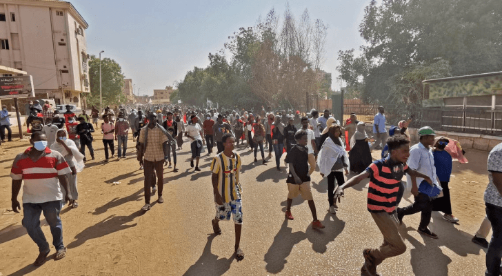 تظاهرة ضد الحكم العسكري في السودان