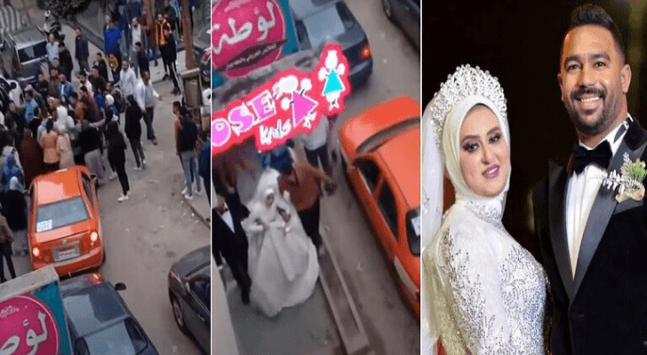 عروسا الاسماعيلية وصور من مقطع الفيديو المتداول