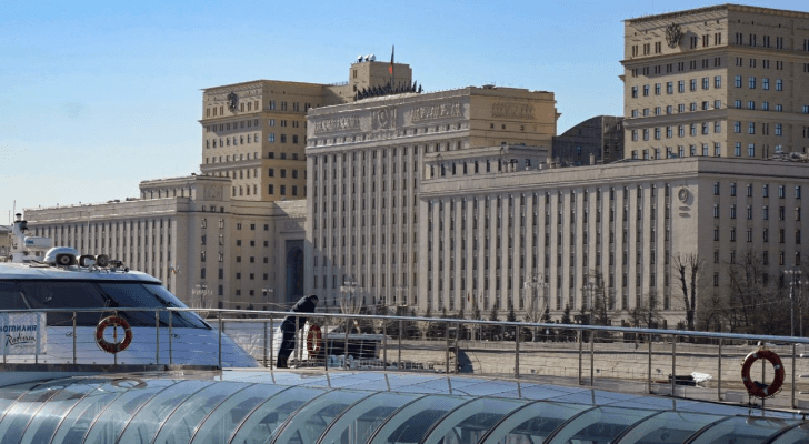 مقر وزارة الدفاع الروسية في موسكو (1 آذار 2022، أ ف ب)