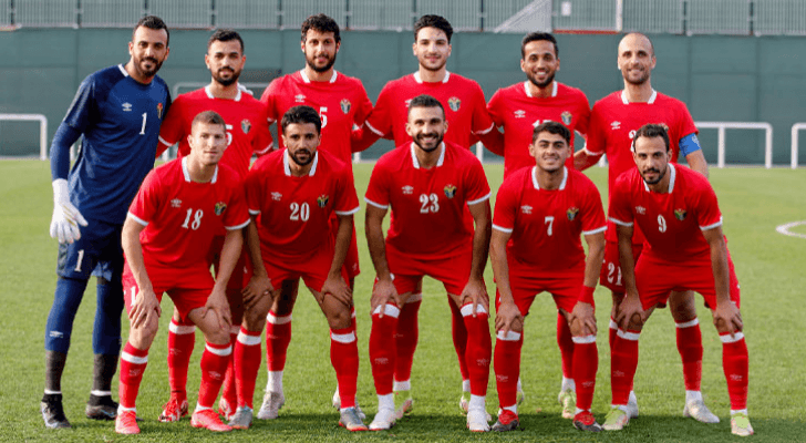لاعبو المنتخب الأردني لكرة القدم