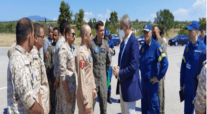 القوات المسلحة تشارك بإخماد الحرائق في اليونان