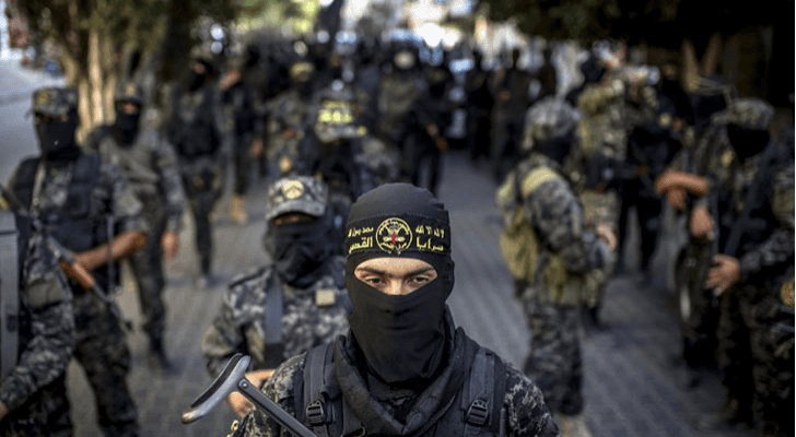 مقاتلو الذراع العسكري لحركة الجهاد الإسلامي "سرايا القدس"