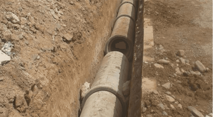 صورة أرشيفية أحد مشاريع الصرف الصحي