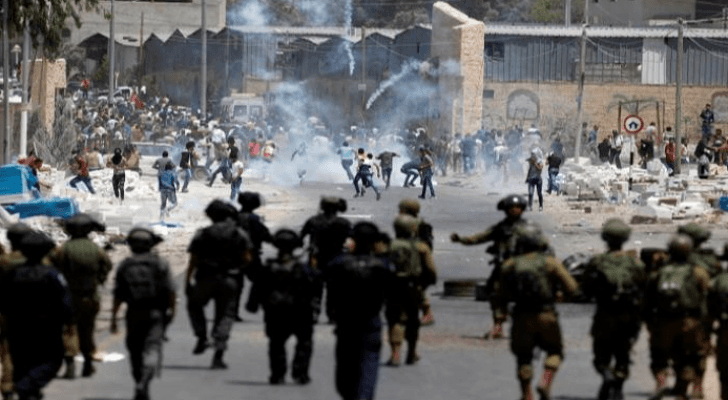 قوات الاحتلال أثناء مواجهات مع فلسطينيين