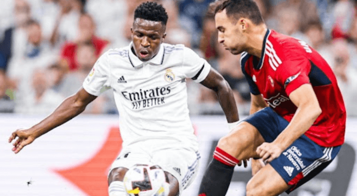 صورة من مباراة ريال مدريد وأساسونا في الدوري الإسباني