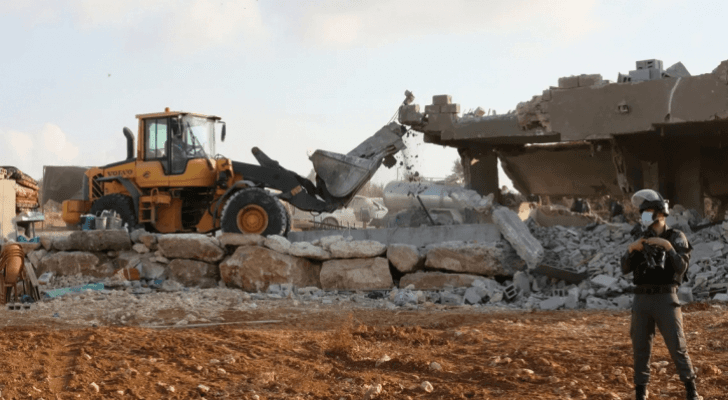 آليات الاحتلال أثناء هدم منازل للفلسطينيين - أرشيفية