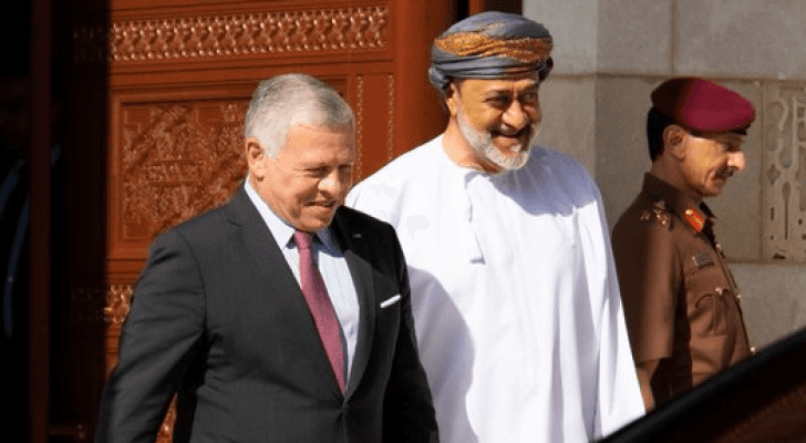 الملك عبد الله الثاني برفقة السلطان هيثم بن طارق