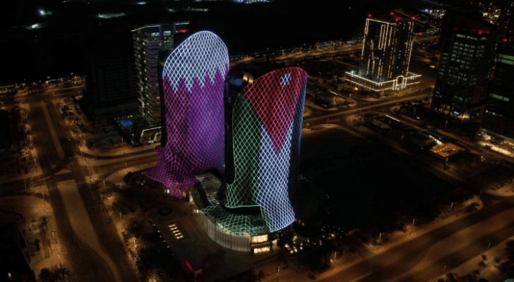 علم الأردن وقطر