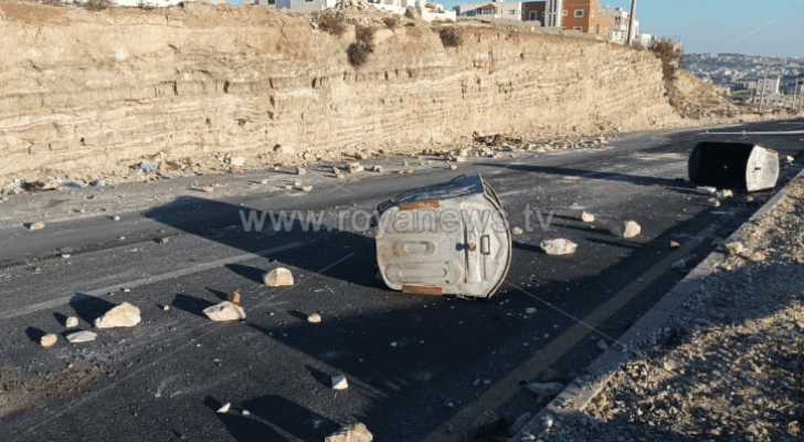 إغلاق طريق في محافظة الكرك