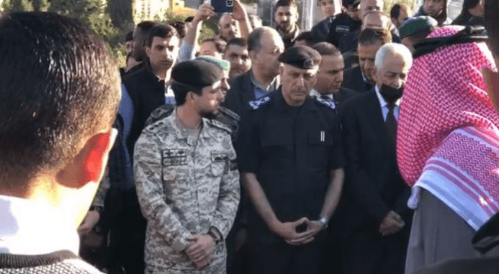 ولي العهد سمو الأمير الحسين بن عبد الله الثاني يشارك في تشييع جثمان الشهيد غيث الرحاحلة في صويلح