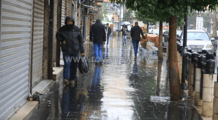 أمطار في وسط العاصمة عمان